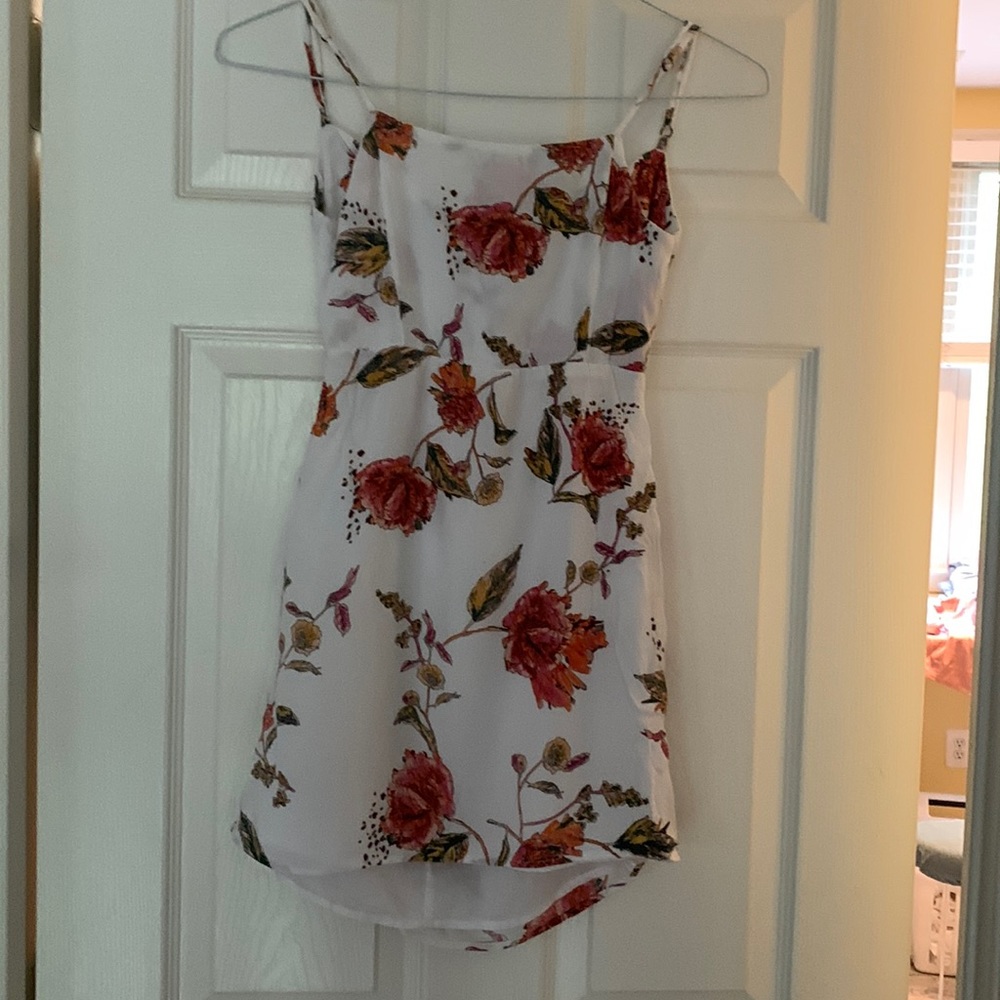 O’Neill floral dress with cutout back and tie